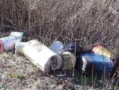 Trash in grass