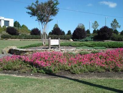 Interchange Garden in front of white building