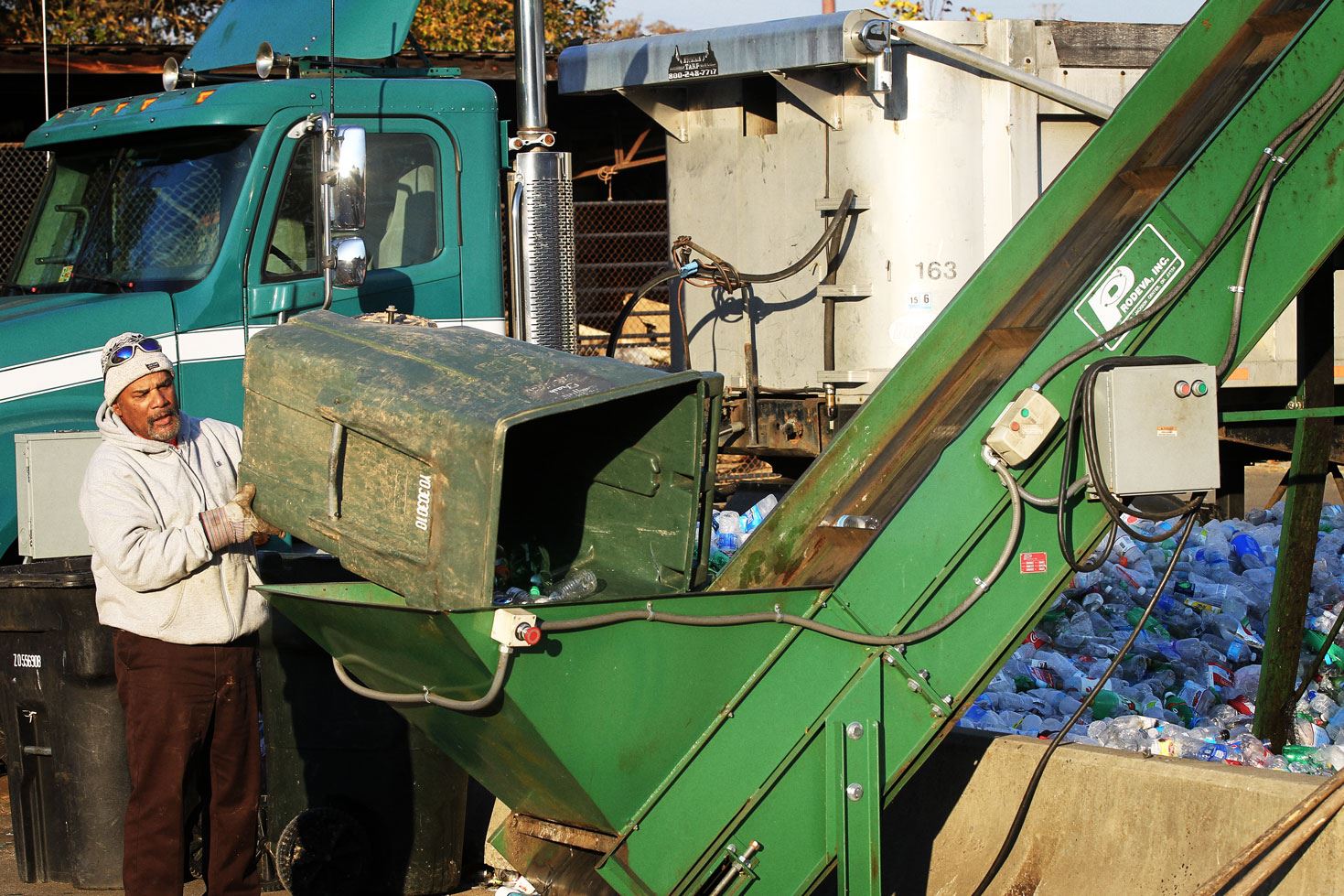 Sanitation Division clearing bins