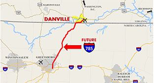 Future I-785 Corridor map