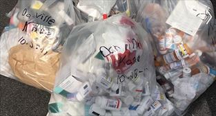 Photo od prescription drugs collected during 'Take-back Day'