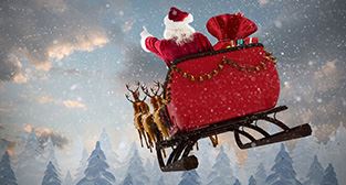 Christmas parade - Santa in sleigh