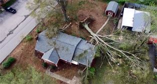 Photo of house in Danville damaged by tornado