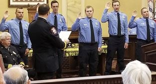 Firefighters take oath