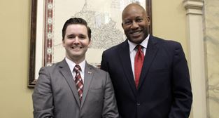 Mayor Alonzo Jones, right, and Vice Mayor Lee Vogler, left.