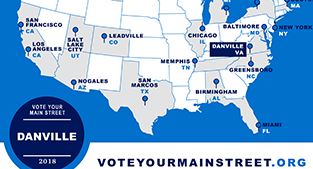 Preservation In Partnership map of competing cities