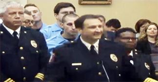 Chief Eagle speaks at City Council recognition ceremony held Tuesday, Oct. 1.