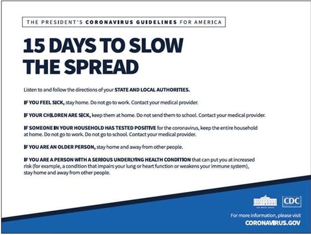 Graphic - 15 days to slow the spread