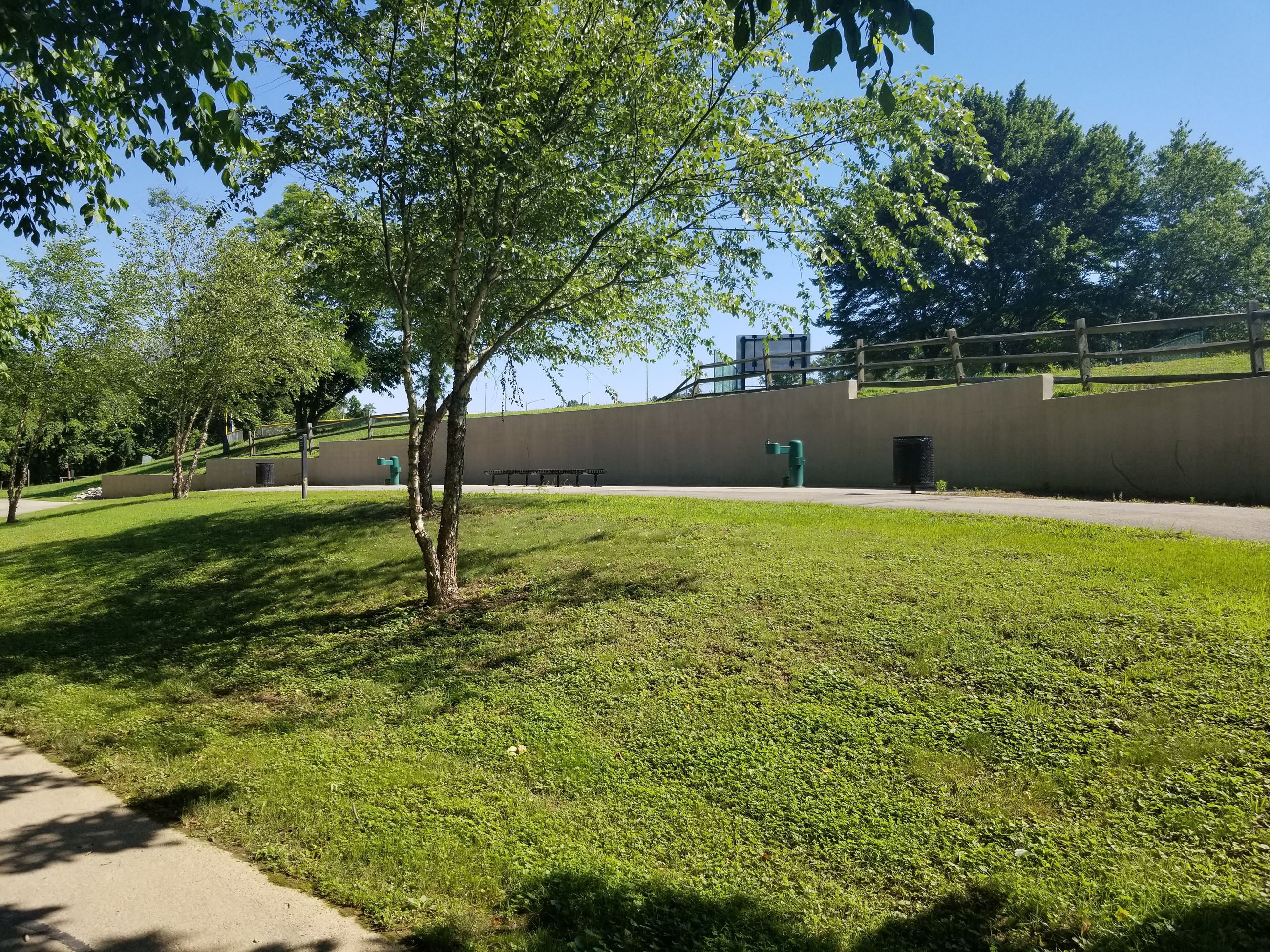 Water stop area along the Riverwalk Trail where the Rotary Park improvements will be made.