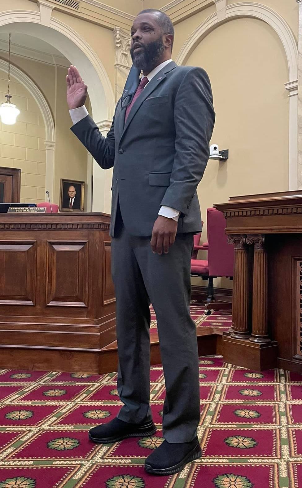 Councilman Bryant Hood sworn into office.