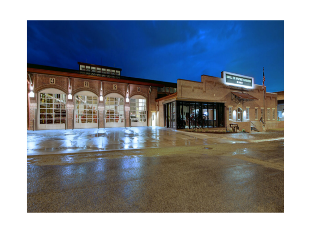 HQ at night