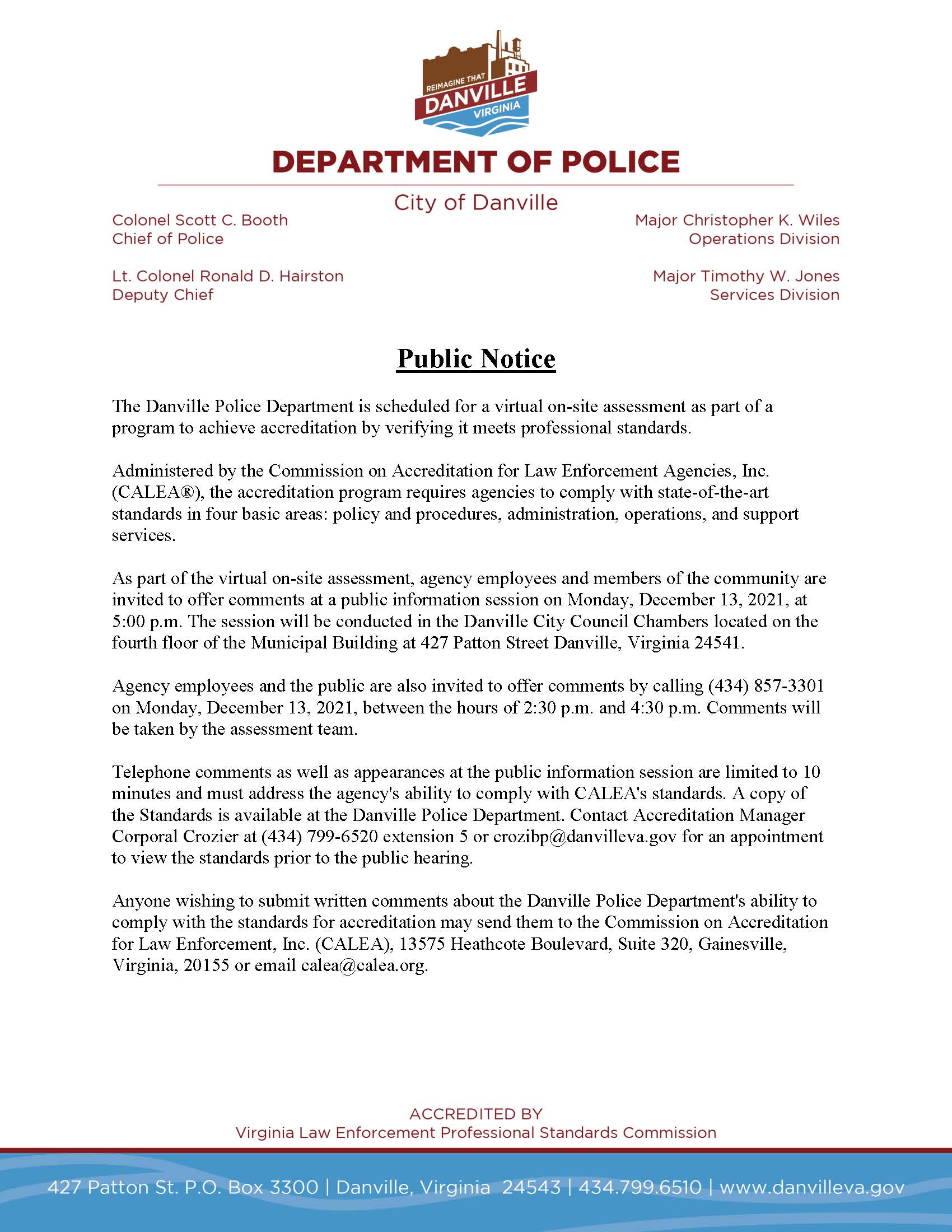 CALEA Announcement
