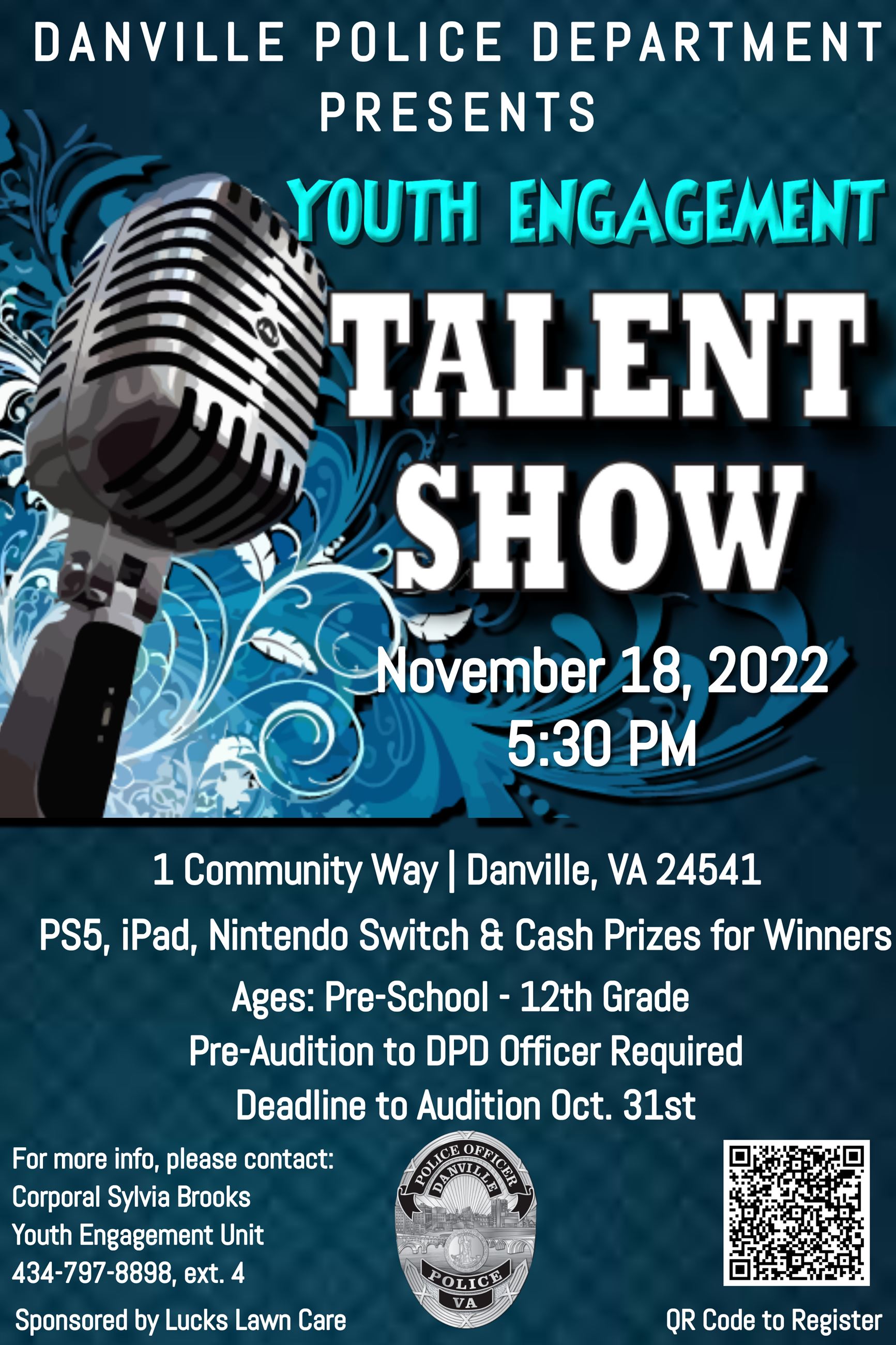 4nd Annual Youth Engagement Talent Show Flyer