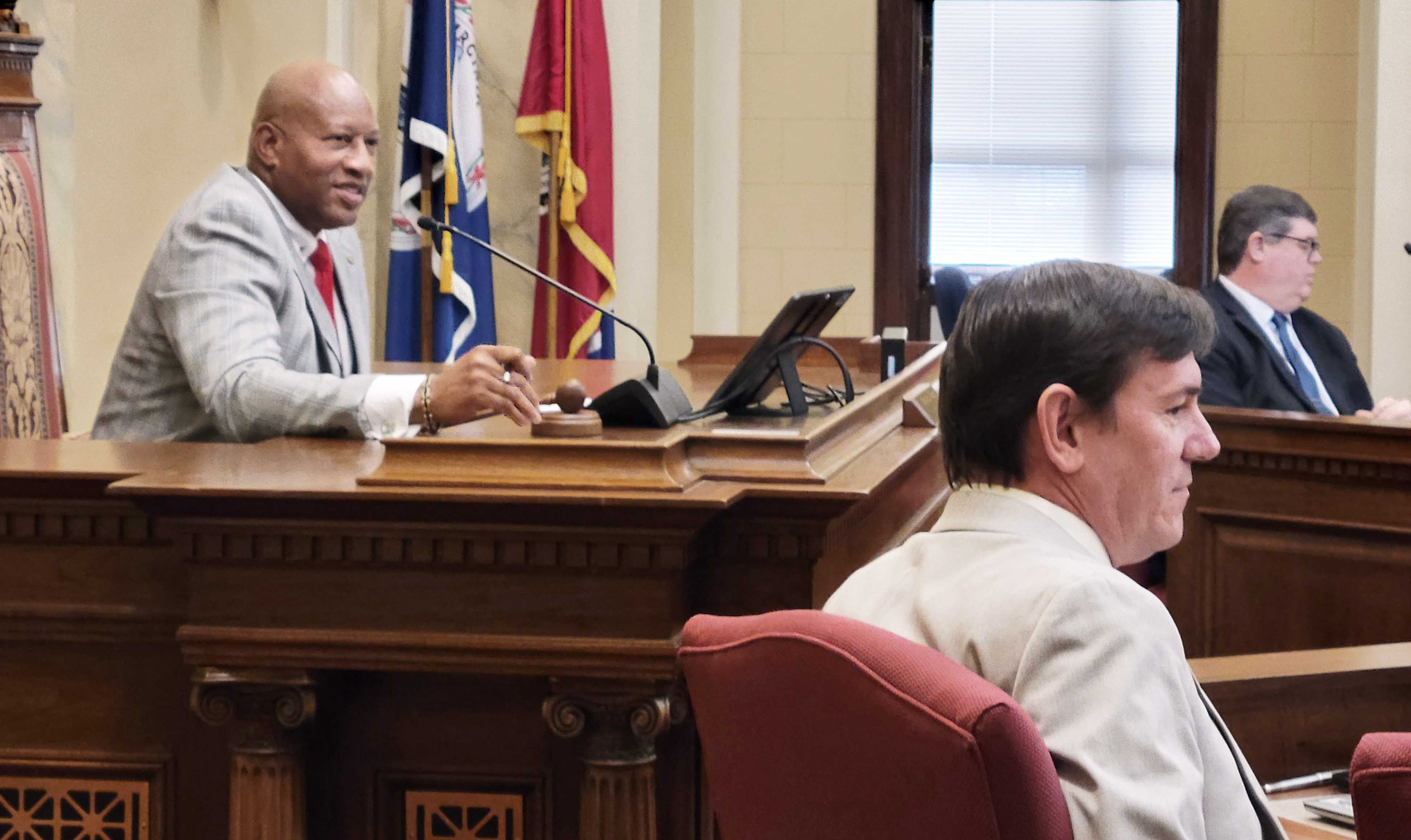 Mayor Jones presides following today's vote