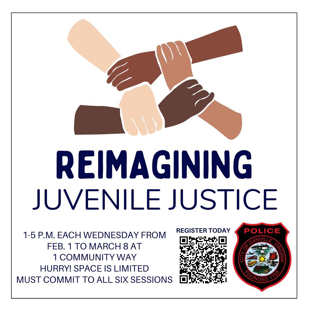 Reimagining Juvenile Justice Flyer with Sign Up QR Code