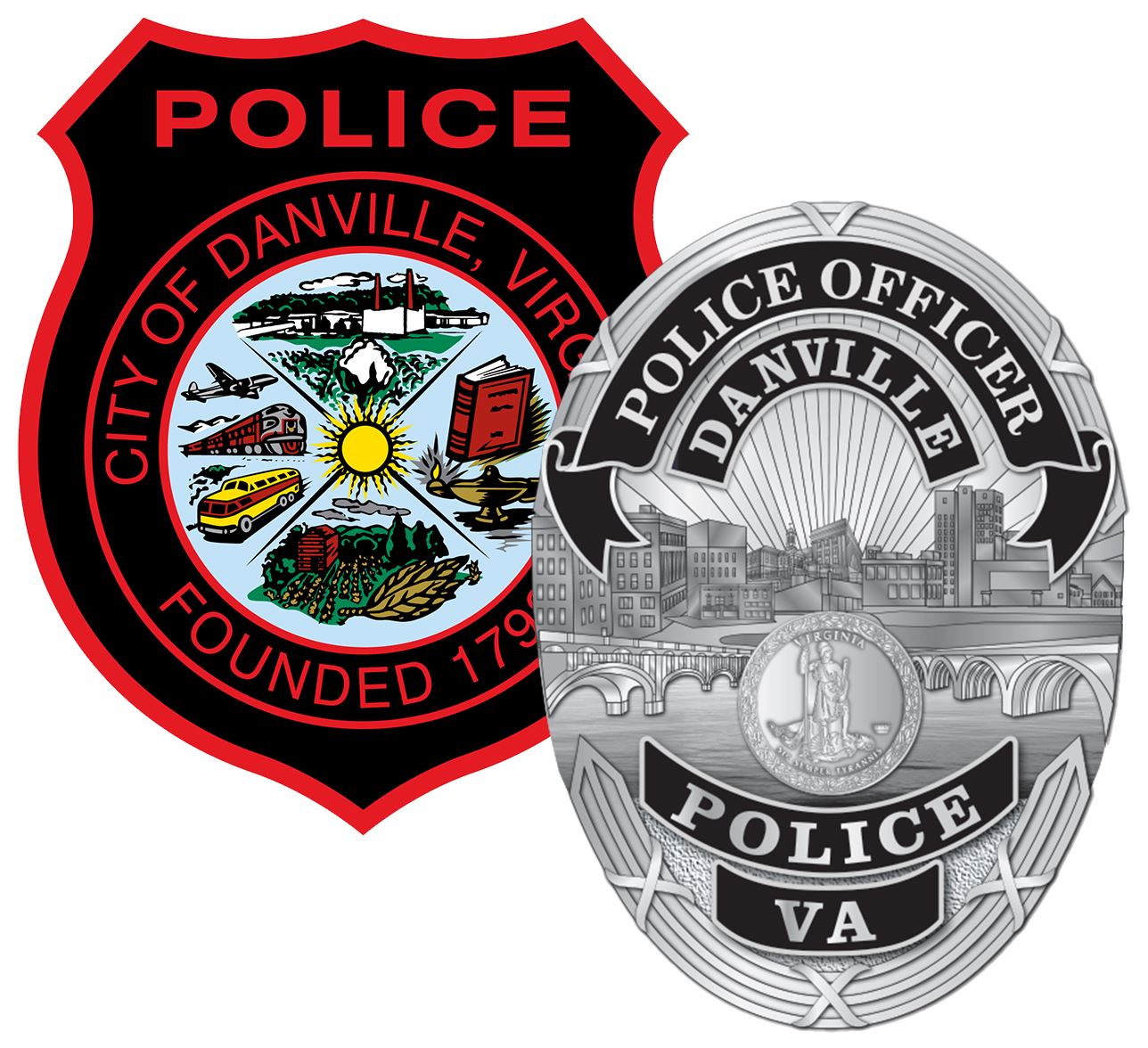 Danville Police Department Patch and Badge