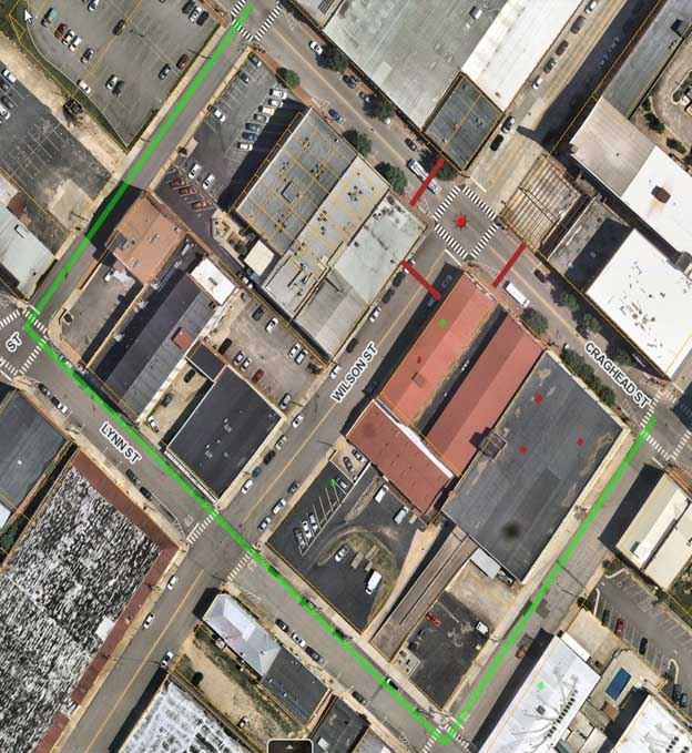 Detour - Craghead Street - map