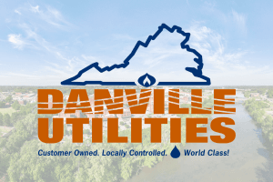 Danville Utilities logo over an image of Danville