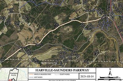 Map Harville-Saunders Parkway