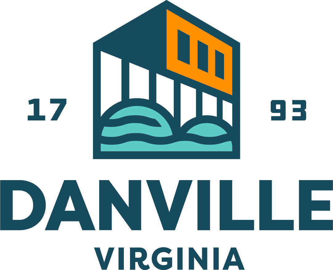 Danville Virginia Primary Logo featuring a bridge at golden hour