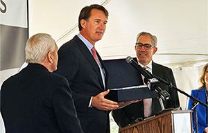 Governor presents gift to Microporous CEO John Reeves