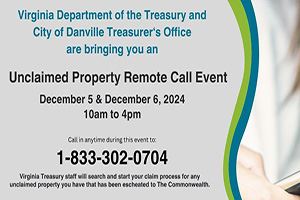 Flyer - Treasurer - Unclaimed money event