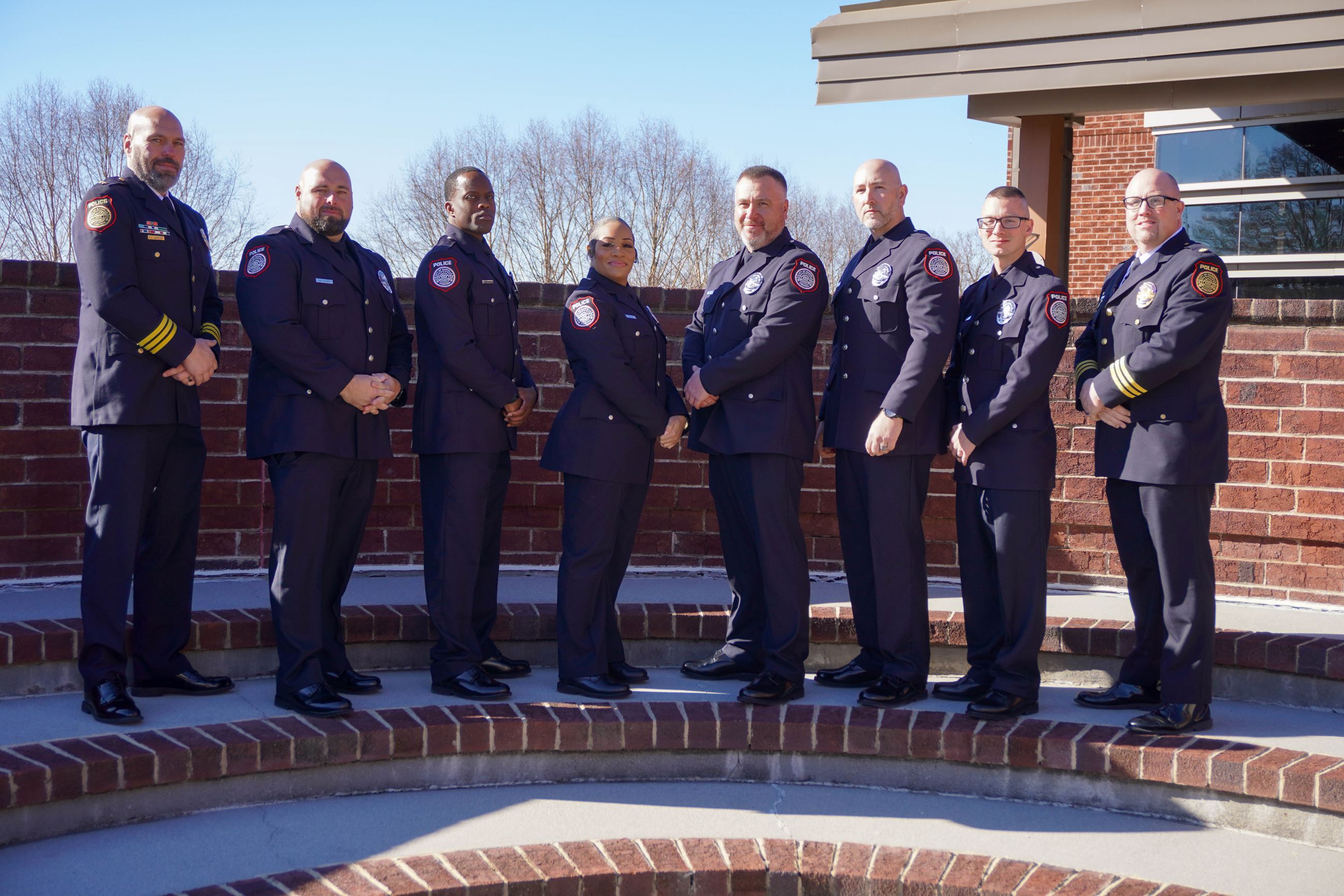 Officers graduating from the option 6 academy in Martinsville. 
