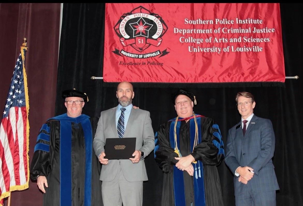 Major David Whitley at his graduation