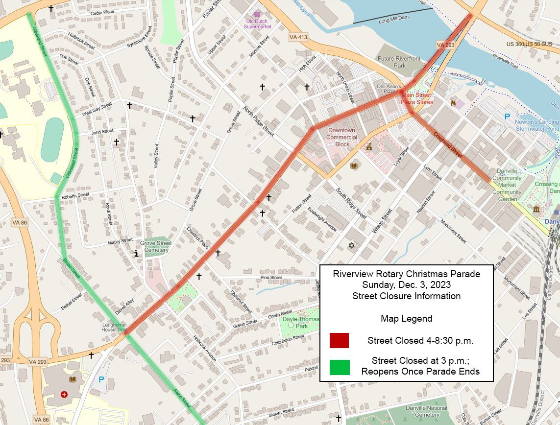 2023 Christmas Parade Street Closures