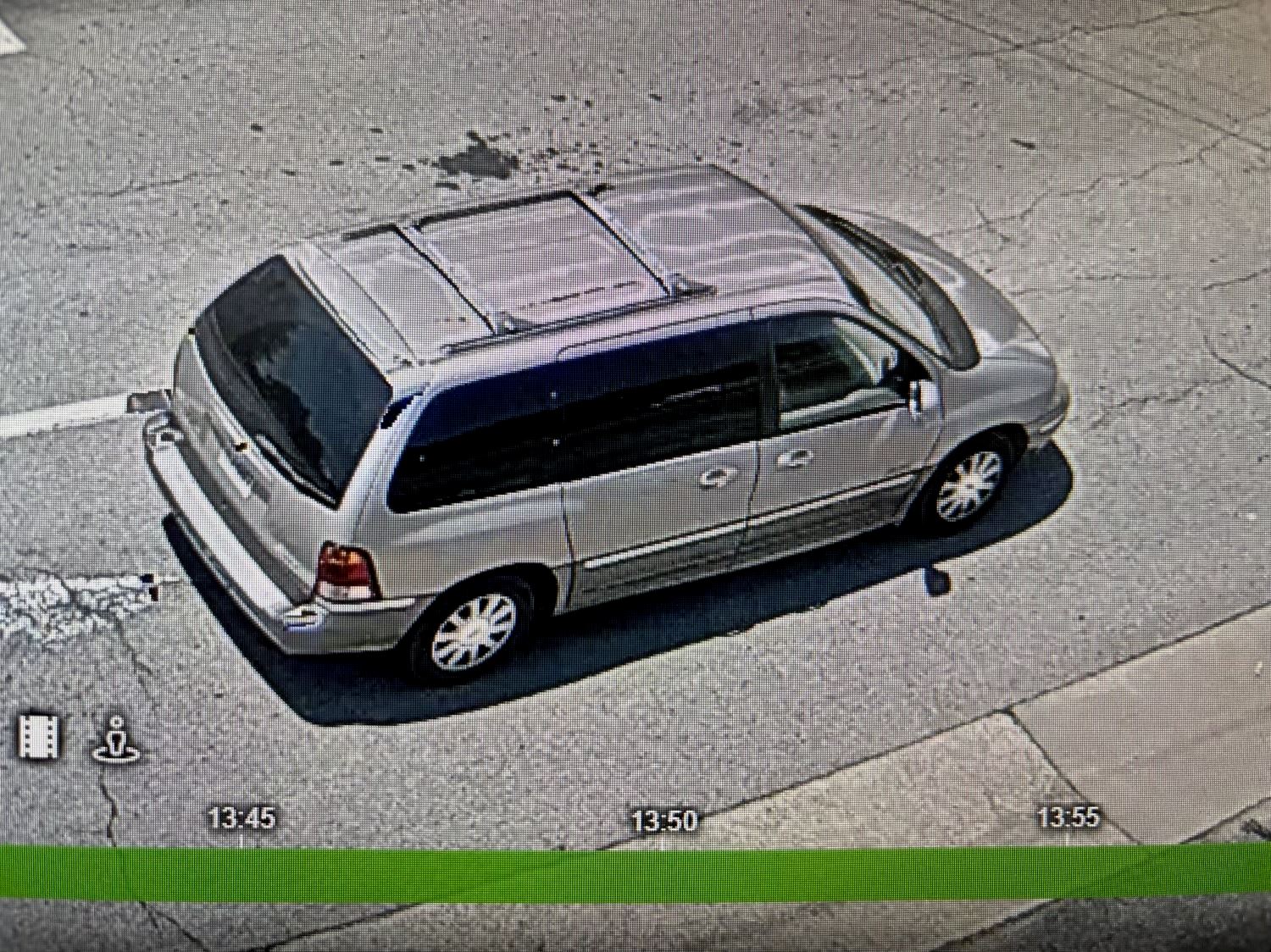 Robbery suspect vehicle image from Danville Mall. 