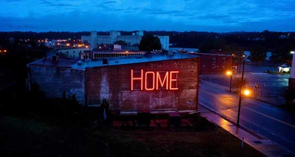 Downtown home sign