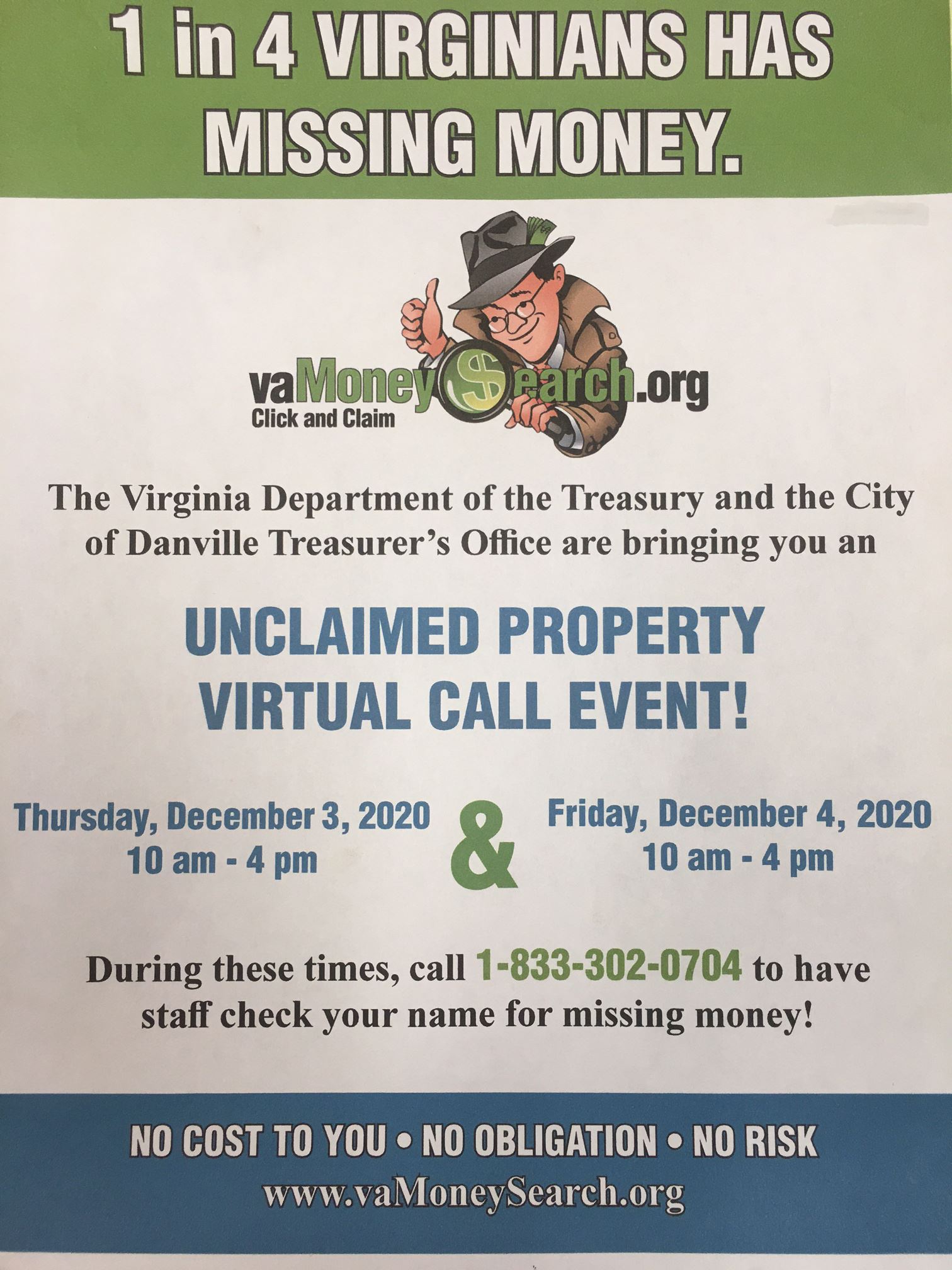 Money Search event flyer