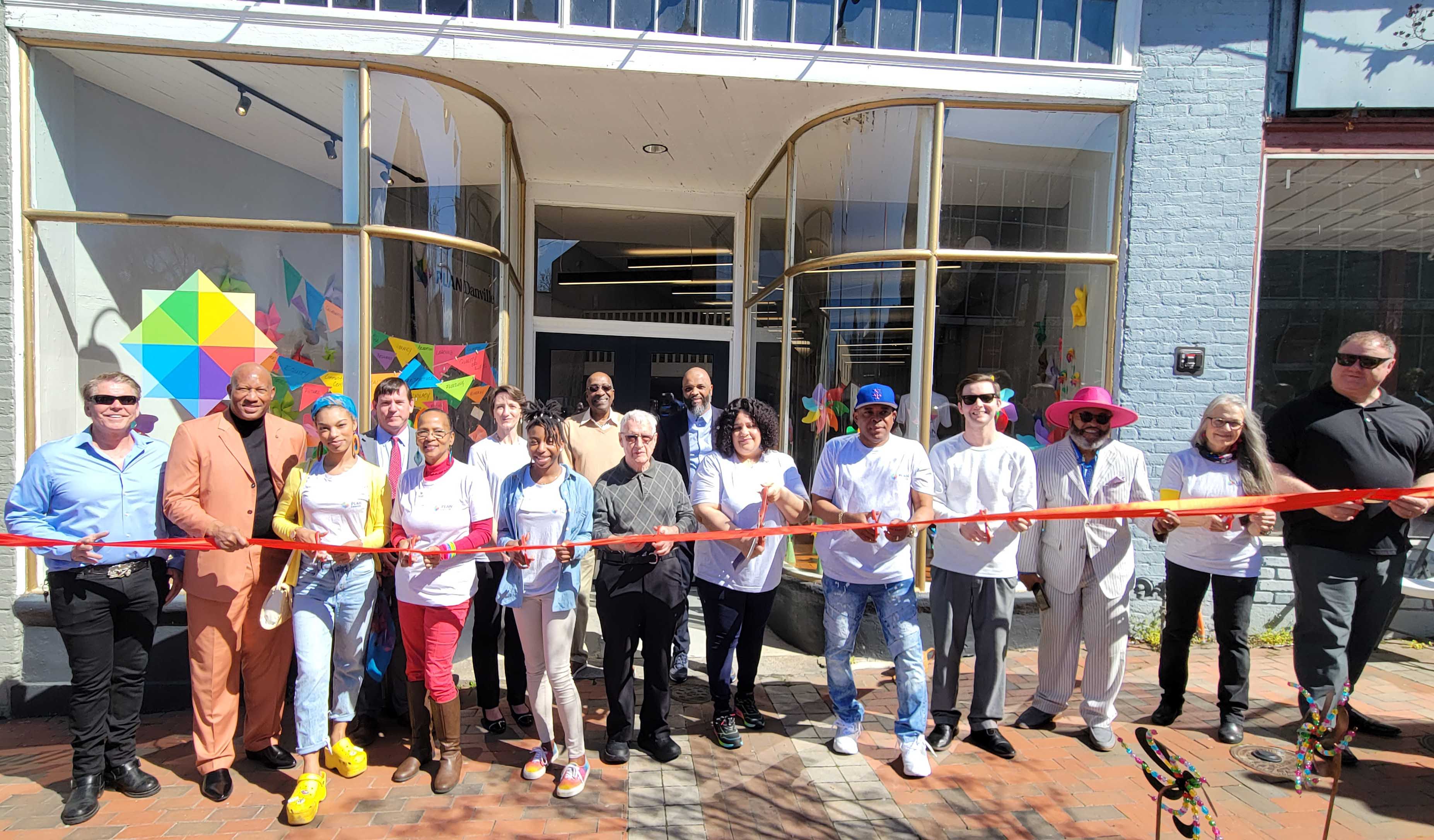 Plan Danville storefront ribbon cutting